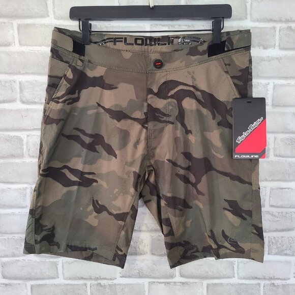 Troy Lee Designs Mens Flowline Shifty Shell Shorts No Liner Spray Camo 34 NWT